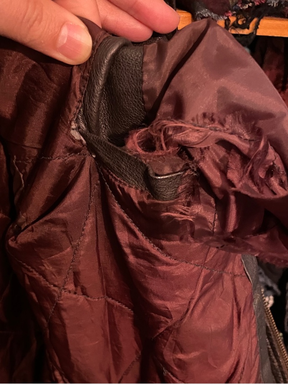 Brown Leather Bomber Jacket - Picture 10 of 10